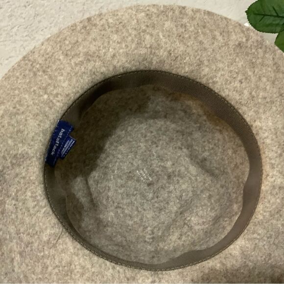 Hat Attack Tan Gray Wool Felt Hat With Brown  Ribbon Band - Picture 4 of 8